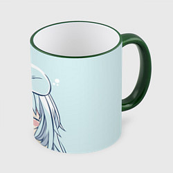 Кружка 3D Улыбка Римару, цвет: 3D-зеленый кант