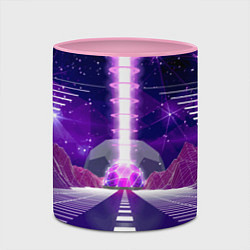 Кружка 3D Vaporwave Neon Space, цвет: 3D-белый + розовый — фото 2