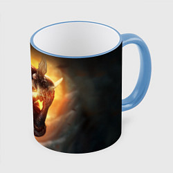 Кружка 3D MALENIA - МАЛЕНИЯ ELDEN RING ЕЛДЕН РИНГ, цвет: 3D-небесно-голубой кант