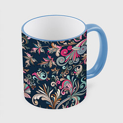 Кружка цветная Холодная хохлома