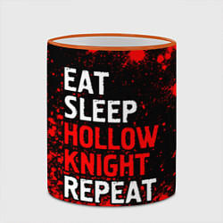 Кружка 3D Eat Sleep Hollow Knight Repeat Арт, цвет: 3D-оранжевый кант — фото 2