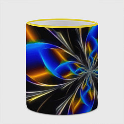 Кружка 3D Neon vanguard pattern Fashion 2023, цвет: 3D-желтый кант — фото 2