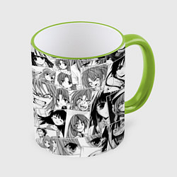 Кружка 3D Когда плачут цикады pattern, цвет: 3D-светло-зеленый кант