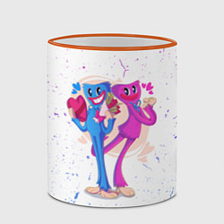 Кружка 3D Влюбленные Хагги Вагги и Кисси Мисси, цвет: 3D-оранжевый кант — фото 2