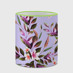 Кружка 3D Цветы Вересковый Сад, цвет: 3D-светло-зеленый кант — фото 2