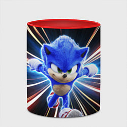 Кружка 3D Speed Sonic, цвет: 3D-белый + красный — фото 2