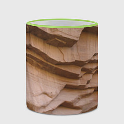 Кружка 3D Рельефные скалы Relief rocks, цвет: 3D-светло-зеленый кант — фото 2
