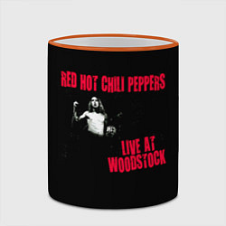 Кружка 3D Live at Woodstock - Red Hot Chili Peppers, цвет: 3D-оранжевый кант — фото 2