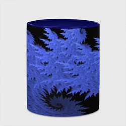 Кружка 3D Абстрактный морозный узор Abstract frost pattern, цвет: 3D-белый + синий — фото 2