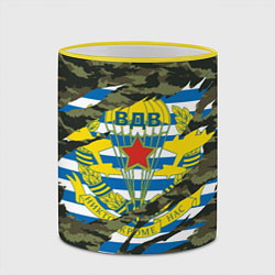 Кружка 3D КАМУФЛЯЖ ВДВ РАЗРЫВ, цвет: 3D-желтый кант — фото 2