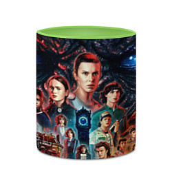 Кружка 3D ОЧЕНЬ СТРАННЫЕ ДЕЛА 4 STRANGER THINGS 4, цвет: 3D-белый + светло-зеленый — фото 2