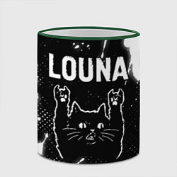 Кружка 3D Группа Louna и Рок Кот, цвет: 3D-зеленый кант — фото 2