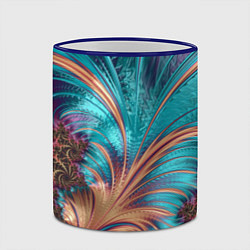 Кружка 3D Floral composition Цветочная композиция, цвет: 3D-синий кант — фото 2