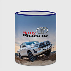 Кружка 3D Toyota Hilux Rogue Off-road vehicle Тойота - прохо, цвет: 3D-синий кант — фото 2