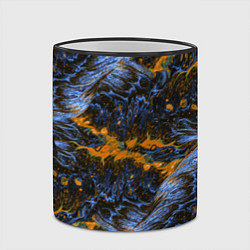 Кружка 3D Оранжево-Синяя Вулканическая Лава, цвет: 3D-черный кант — фото 2