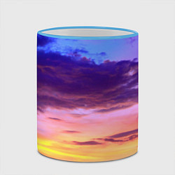 Кружка 3D Небо на закате, цвет: 3D-небесно-голубой кант — фото 2