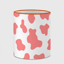 Кружка 3D Розовая корова, цвет: 3D-оранжевый кант — фото 2