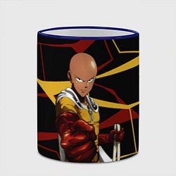 Кружка 3D One Punch Man - Сайтама-аниме, цвет: 3D-синий кант — фото 2