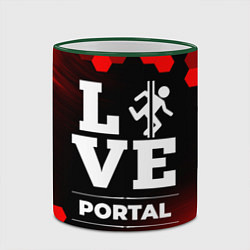 Кружка 3D Portal Love Классика, цвет: 3D-зеленый кант — фото 2