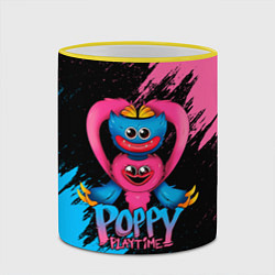 Кружка 3D GAME POPPY PLAYTIME HAGGY WAGGY AND KISSY MISSY, цвет: 3D-желтый кант — фото 2