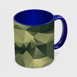 Кружка цветная 3д полигоны - камуфляж