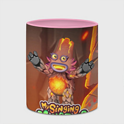 Кружка 3D My singing monsters ЛАВАТЁКА, цвет: 3D-белый + розовый — фото 2