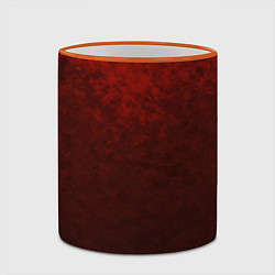 Кружка 3D Мраморный красно-черный градиент, цвет: 3D-оранжевый кант — фото 2