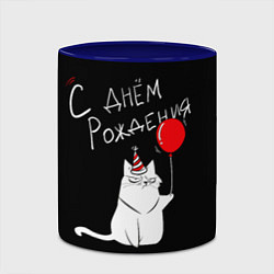 Кружка 3D Birtday from sincere cat, цвет: 3D-белый + синий — фото 2