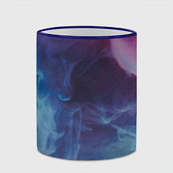 Кружка 3D Неоновый дым - Голубой и розовый, цвет: 3D-синий кант — фото 2