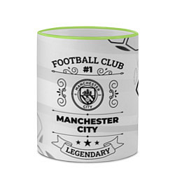 Кружка 3D Manchester City Football Club Number 1 Legendary, цвет: 3D-светло-зеленый кант — фото 2