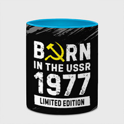 Кружка 3D Born In The USSR 1977 year Limited Edition, цвет: 3D-белый + небесно-голубой — фото 2