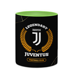 Кружка 3D Лого Juventus и надпись Legendary Football Club на, цвет: 3D-белый + светло-зеленый — фото 2