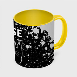 Кружка цветная Группа Muse и Рок Кот