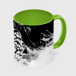 Кружка 3D КЛЕЙМО ЖЕРТВЫ - БЕРСЕРКBERSERK, цвет: 3D-белый + светло-зеленый