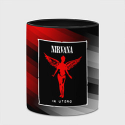 Кружка 3D NIRVANA in utero - НИРВАНА, цвет: 3D-белый + черный — фото 2