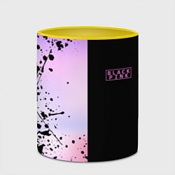 Кружка 3D BLACKPINK HALF COLORS, цвет: 3D-белый + желтый — фото 2
