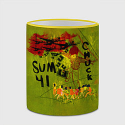 Кружка 3D Chuck - Sum 41, цвет: 3D-желтый кант — фото 2
