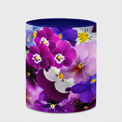 Кружка 3D CHARMING PANSIES, цвет: 3D-белый + синий — фото 2