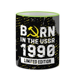 Кружка 3D Born In The USSR 1990 year Limited Edition, цвет: 3D-светло-зеленый кант — фото 2