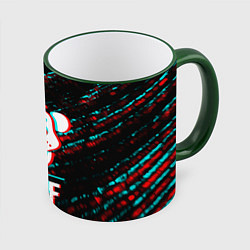 Кружка цветная FNAF в стиле Glitch Баги Графики на темном фоне