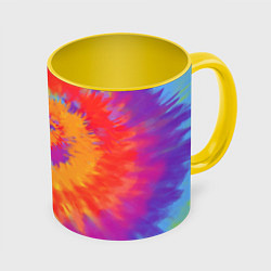 Кружка цветная Тай дай в радуге