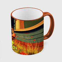 Кружка цветная Hello Neighbor Привет сосед Сосед поливает