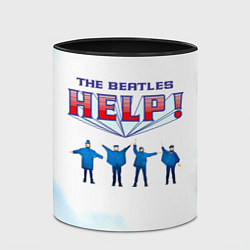 Кружка 3D The Beatles Help!, цвет: 3D-белый + черный — фото 2