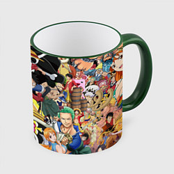 Кружка 3D One Pieceгерои, цвет: 3D-зеленый кант
