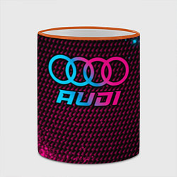 Кружка 3D Audi - neon gradient, цвет: 3D-оранжевый кант — фото 2