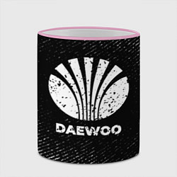 Кружка 3D Daewoo с потертостями на темном фоне, цвет: 3D-розовый кант — фото 2