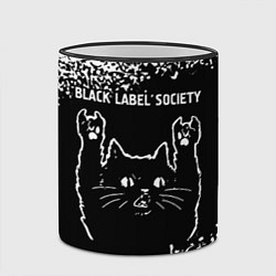 Кружка 3D Группа Black Label Society и рок кот, цвет: 3D-черный кант — фото 2