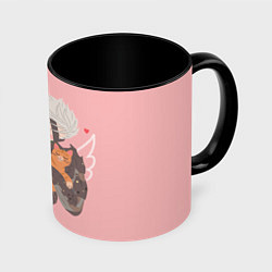 Кружка 3D Райден и Бродяга, цвет: 3D-белый + черный