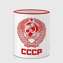 Кружка 3D Герб СССР - Советский союз, цвет: 3D-красный кант — фото 2