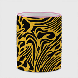 Кружка 3D Имитация шкуры тигра - паттерн, цвет: 3D-розовый кант — фото 2
